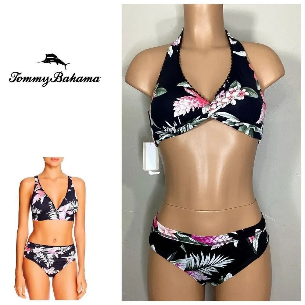 New. Tommy Bahama ginger flower halter bikini. XS-top/S-bottom. Retails $174